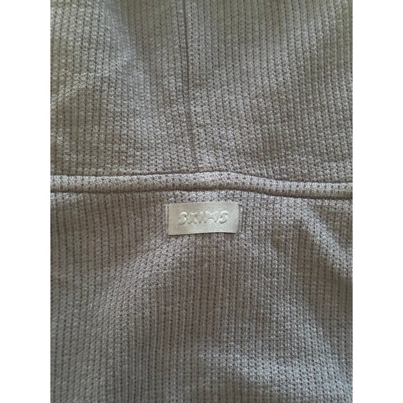 Skims Heavy Waffle Cropped Zip Up Hoodie Navy Size Large - Picture 11 of 12